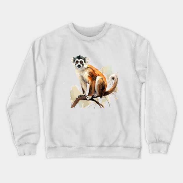 Squirrel Monkey Crewneck Sweatshirt by zooleisurelife